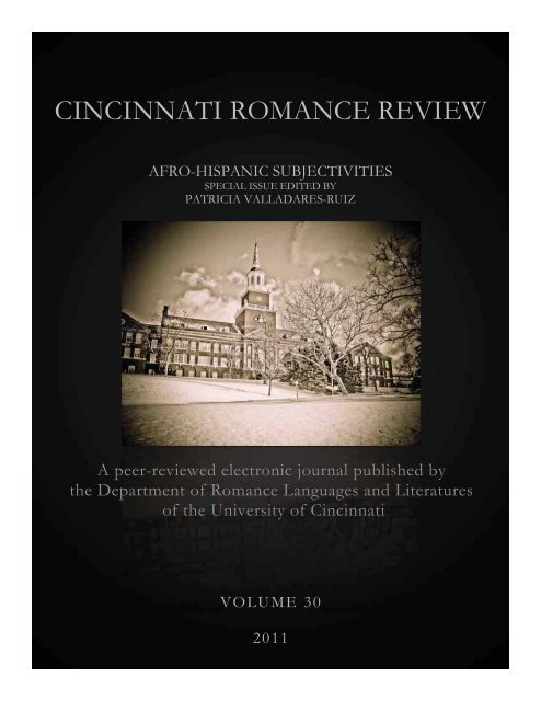 Volume 30 (2011) - Cincinnati Romance Review