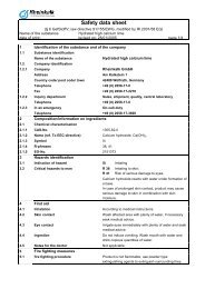 Safety data sheet - Rheinkalk