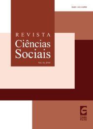 Ciências Sociais vol16 2010 online.indd - Universidade Gama Filho