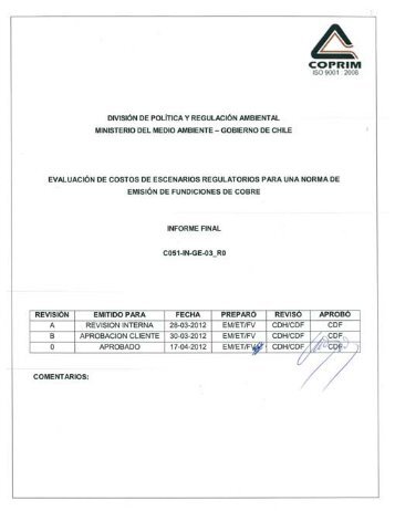 Costo -efectividad Fundición Hernán Videla Lira - Sinia