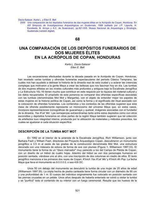 68 una comparación de los depósitos funerarios ... - Asociacion Tikal