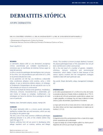 Dermatitis atópica - Clínica Las Condes