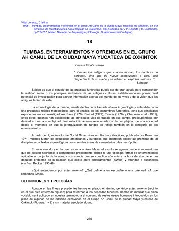 18 tumbas, enterramientos y ofrendas en el grupo ... - Asociacion Tikal