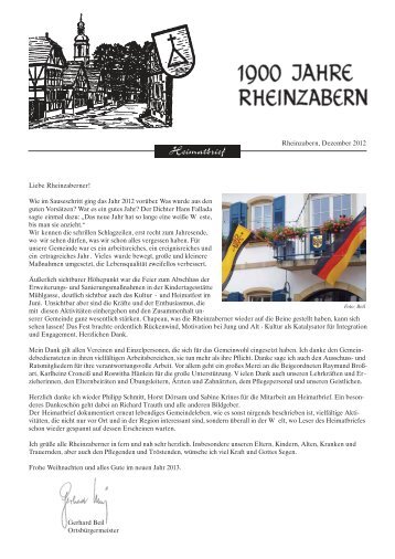 Heimatbrief 2012+ - Rheinzabern