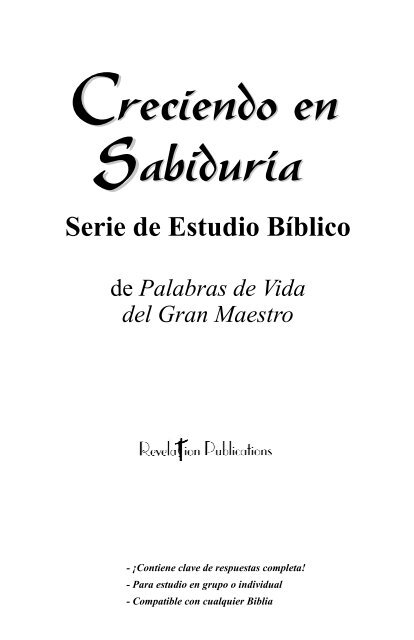 Creciendo en Sabriduria-PDF - Bible-lessons.org