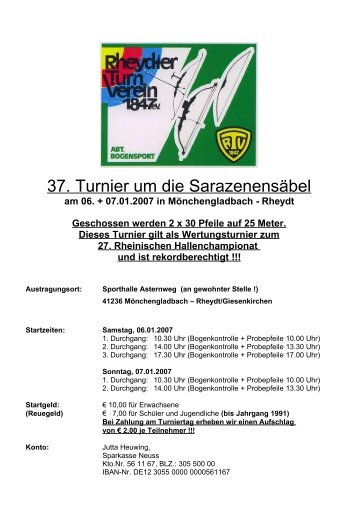 Seite 1 Ausschreibung Sarazenen-Turnier - beim Rheydter TV