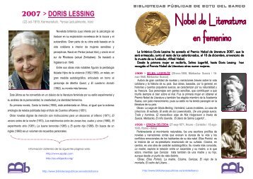Nobel de Literatura en femenino - Bibliotecas Públicas
