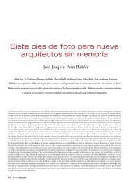 Siete pies de foto para nueve arquitectos sin memoria