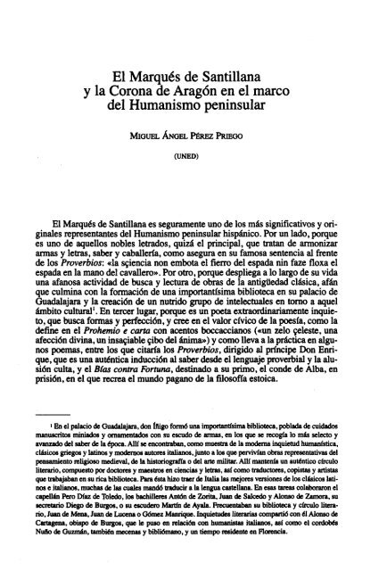 El Marqués de Santillana y la Corona de Aragón ... - e-Spacio - Uned