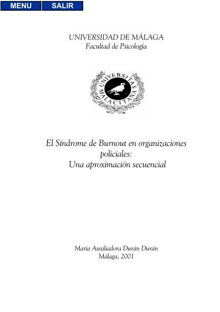 El Síndrome de Burnout en organizaciones policiales - Biblioteca ...