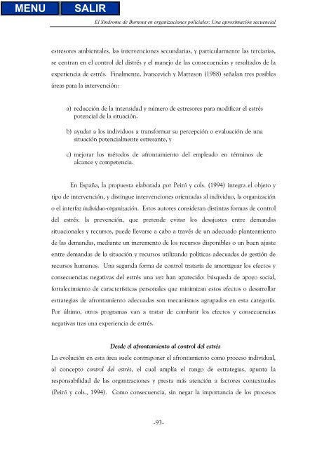 El Síndrome de Burnout en organizaciones policiales - Biblioteca ...