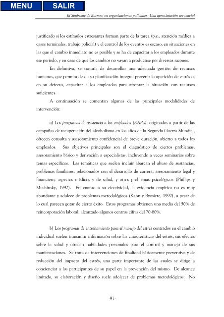 El Síndrome de Burnout en organizaciones policiales - Biblioteca ...