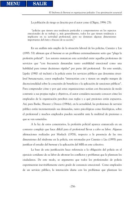 El Síndrome de Burnout en organizaciones policiales - Biblioteca ...