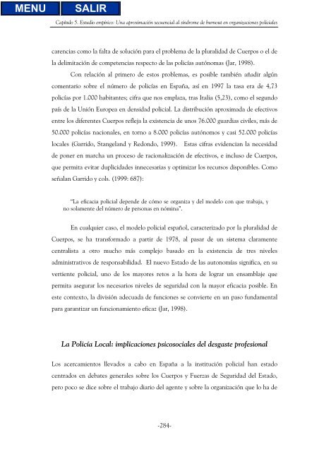 El Síndrome de Burnout en organizaciones policiales - Biblioteca ...