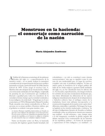 Monstruos en la hacienda: el concertaje como narración de ... - Temas