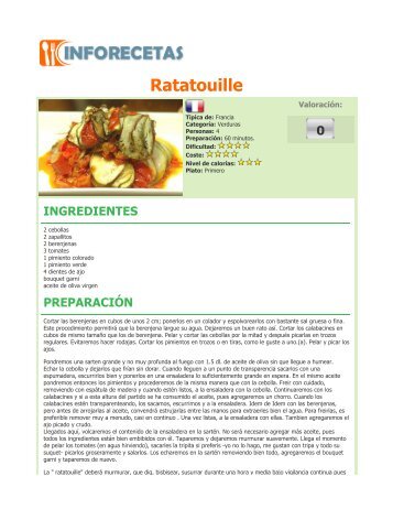 Ratatouille - Recetas de cocina