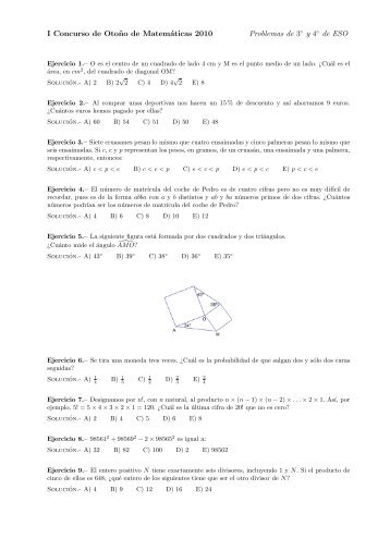 Modelo de prueba (3º y 4º de ESO) - Sociedad Matemática Thales