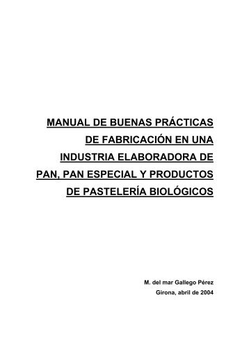 manual de buenas prácticas de fabricación en una industria