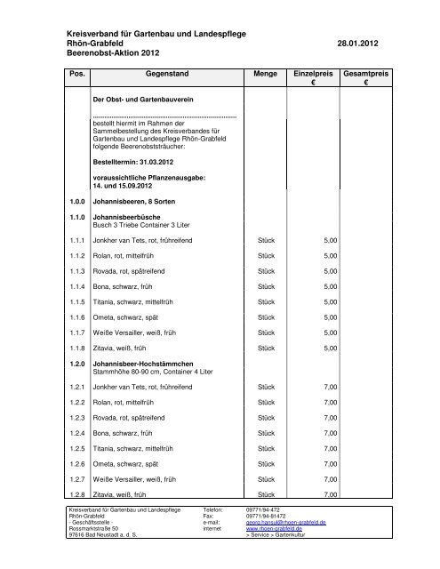 Kreisverband für Gartenbau und Landespflege Rhön-Grabfeld 28.01 ...