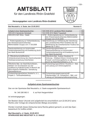 Amtsblatt im pdf-Format zum download - Landkreis Rhön-Grabfeld