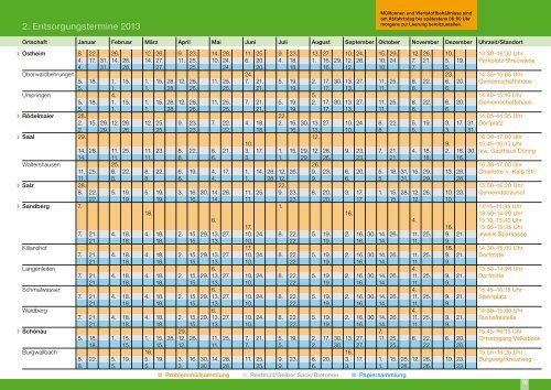 Wertstoff-und Abfall-Kalender 2013 - Landkreis Rhön-Grabfeld