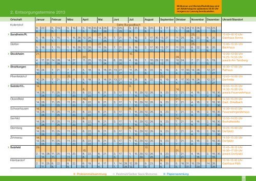 Wertstoff-und Abfall-Kalender 2013 - Landkreis Rhön-Grabfeld