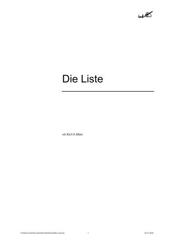 Die Liste (Kurzgeschichte)