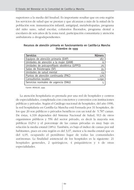 El Estado del Bienestar en la Comunidad de Castilla-La Mancha