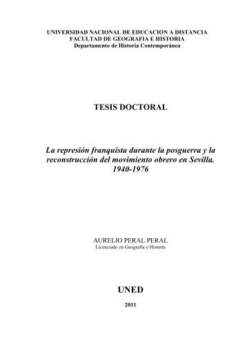 TESIS DOCTORAL La represión franquista ... - e-Spacio - UNED