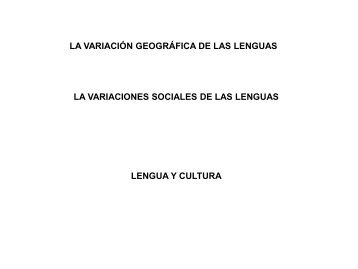 LA LENGUA COMO DIASISTEMA doc de apoyo a ... - adistanciaginer