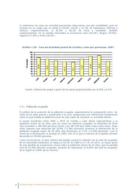 La empleabilidad de los jóvenes en Castilla y León - Consejo ...