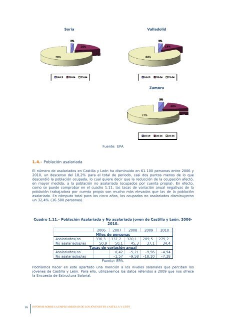 La empleabilidad de los jóvenes en Castilla y León - Consejo ...