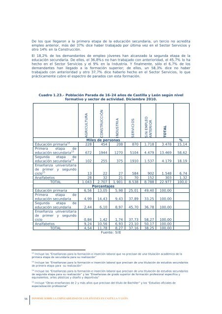 La empleabilidad de los jóvenes en Castilla y León - Consejo ...