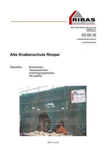 Alte Knabenschule Rimpar - RIBAS Bausanierung