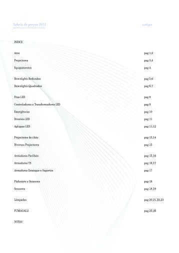 Tabela de preços 2011 soflight - waterluz