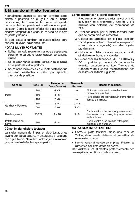 MANUAL DE ISTRUCCIONES HORNO DA ENCASTRE - Foster S.p.A.