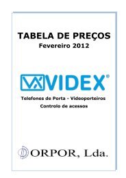 TABELA DE PREÇOS