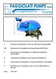 istruzioni per installazione ed uso mixer - Faggiolati Pumps