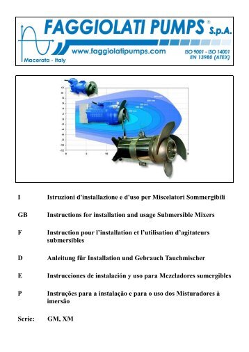 istruzioni per installazione ed uso mixer - Faggiolati Pumps