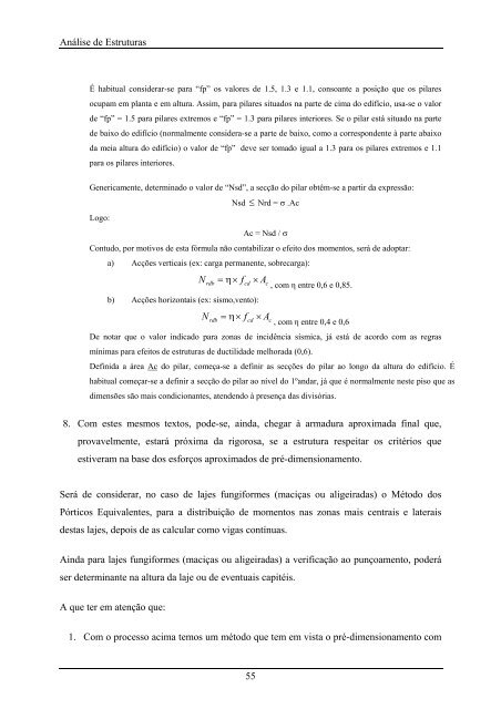 Pré-dimensionamento - Universidade Fernando Pessoa