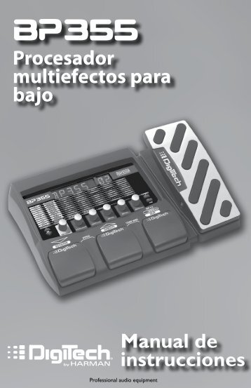 Procesador multiefectos para bajo Manual de instrucciones - Digitech