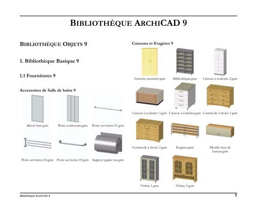 Bibliothèque ArchiCAD 9 - FC-CadLink