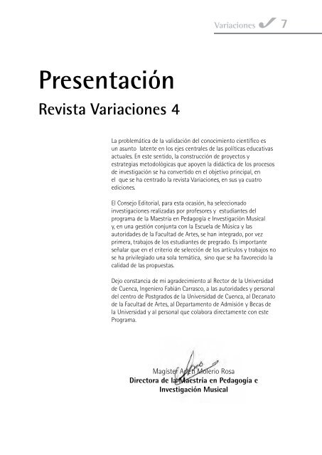 Volumen 4 - Artes - Universidad de Cuenca