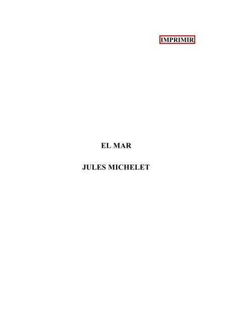 El Mar Jules Michelet Pdf Libros Para Descargar