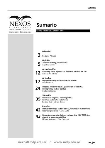 nexos 21 - Universidad Nacional de Mar del Plata