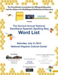 Word List - 2013 National Spanish Spelling Bee