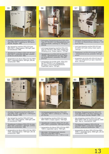 Gebrauchtmaschinen - SECOND Katalog 2012