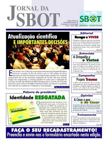 jornal 37 layout novo - Sociedade Brasileira de Ortopedia e ...