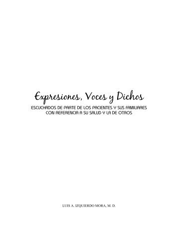 Expresiones, Voces y Dichos - Asocmedpr.org