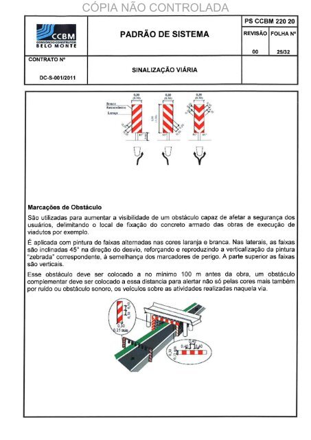 Plano de sinalização viária e fluvial para a etapa de implantação